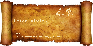 Later Vivien névjegykártya
